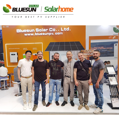 Bluesun HJT Manufacture Bifacial Shingled Solar Power Panel 700W 690W 680W 675Watt Mono Home Use 1000w Solar Panel Complete Kit