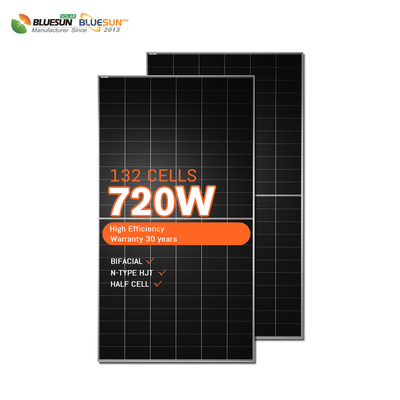 Bluesun New High Efficiency 700W 720W Solar Power Panels Home Use Perc Mono Solar Panel 720W Bifacial Solar Panel for House