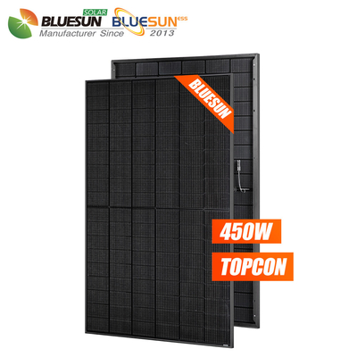 Bluesun High Efficiency Bifacial  Monocrystalline Solar Panels Full Black N-type Topcon 440w 450w