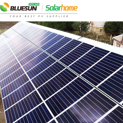 Bluesun Solar Panel BSM600PMB6-60SDC 600W Bifacial Double Glass Shingled HJT Mono Solar Panel