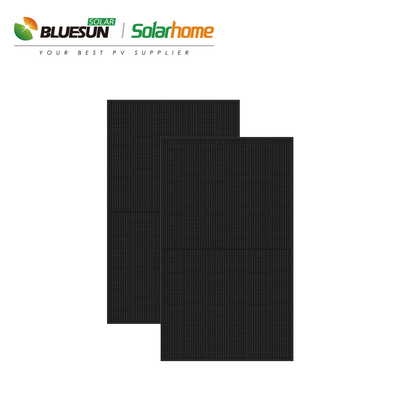 Bleusun 370w Solar Panel Half Cell 375w 380w 120cell Full Black Solar Panel Stock in US Long Beach Warehouse With UL