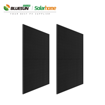 Bleusun 370w Solar Panel Half Cell 375w 380w 120cell Full Black Solar Panel Stock in US Long Beach Warehouse With UL