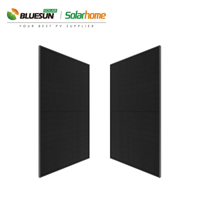 Bleusun 370w Solar Panel Half Cell 375w 380w 120cell Full Black Solar Panel Stock in US Long Beach Warehouse With UL