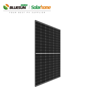 Bluesun BSM375M-72HPH 375 370 Watts Half Cell Perc Mono Solar Panel with Black Frame USA Warehouse Stock