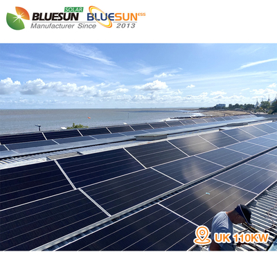 Bluesun Solar 415w Bifacial Glass Solar Panel 420w 430 w 440 Watt Perc Solar Cell 6 Inch