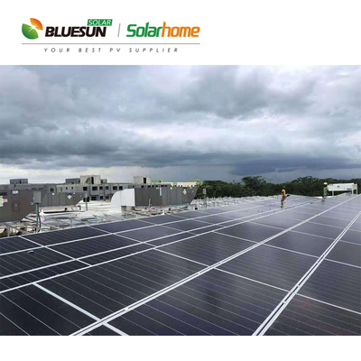 Bluesun Shingled Solar Panels 500w Home Power Station Pv All Black Roof Energy Sun Power Solar System Use
