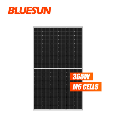 Bluesun Mono Solar Half Cell 375watt Pv Range 36v 360w 370w 375w Solar System for Home Use