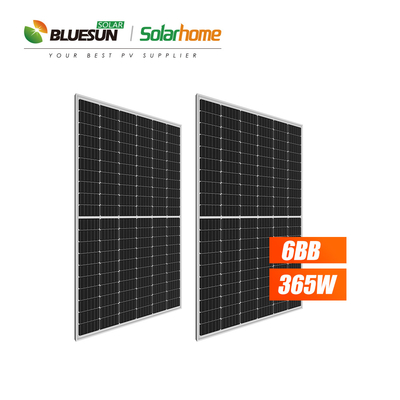 Bluesun Mono Solar Half Cell 375watt Pv Range 36v 360w 370w 375w Solar System for Home Use