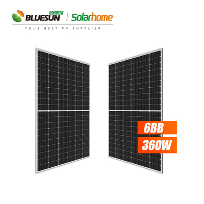 Bluesun Mono Solar Half Cell 375watt Pv Range 36v 360w 370w 375w Solar System for Home Use