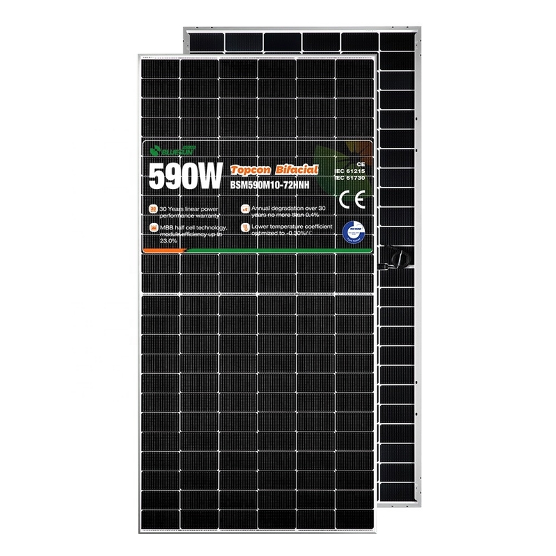 Bifacial Solar Panels TopCon 580w 590w Price of Photovoltaic Solar Panels Government Solar Panel Program