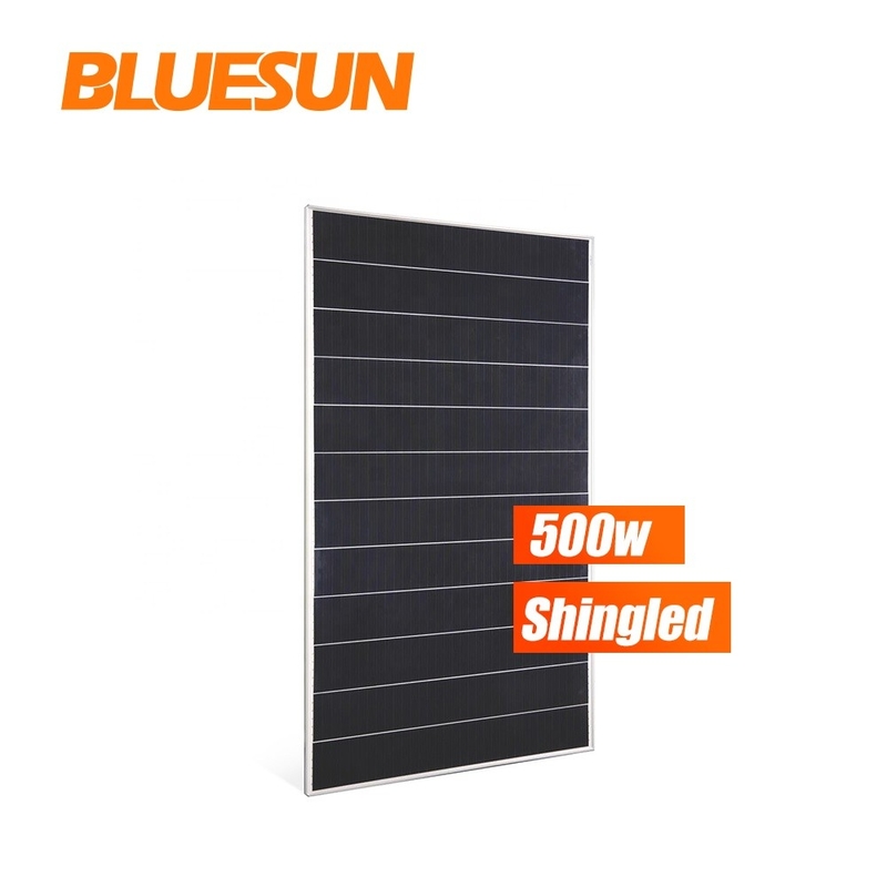 Bluesun HJT 500w 510w 520w 530w Shingled Sun Power Solar Panel Bificial in Good Price
